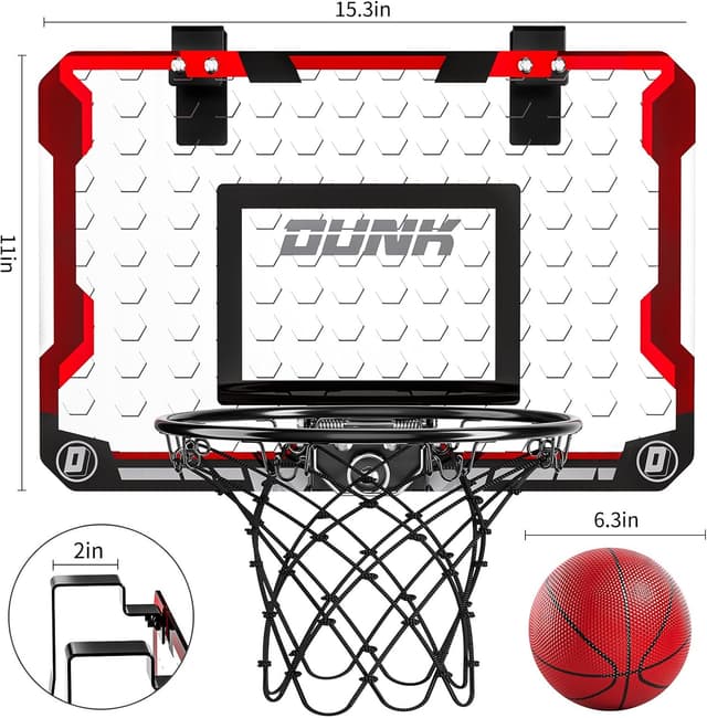 Detalle de TEMI Indoor Basketball Hoop with 4 Balls