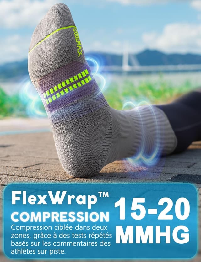 Thumbnail 4 de Chaussettes compression course Juclise 15-20 mmHg