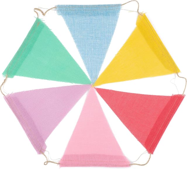 Thumbnail 6 de jijAcraft Wimpelkette Outdoor wetterfest bunt – 5 Girlanden mit 60 Wimpeln für Gartenparty & Geburtstag