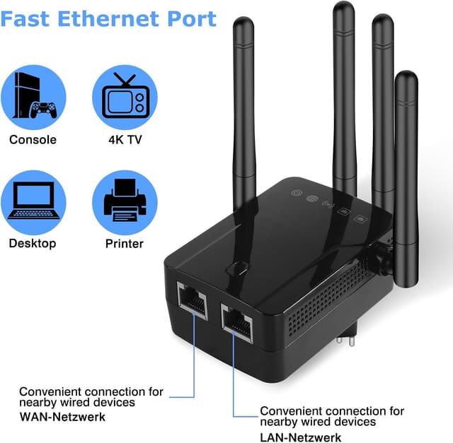Thumbnail 1 de MEETOWN WLAN Repeater mit 300 Mbps