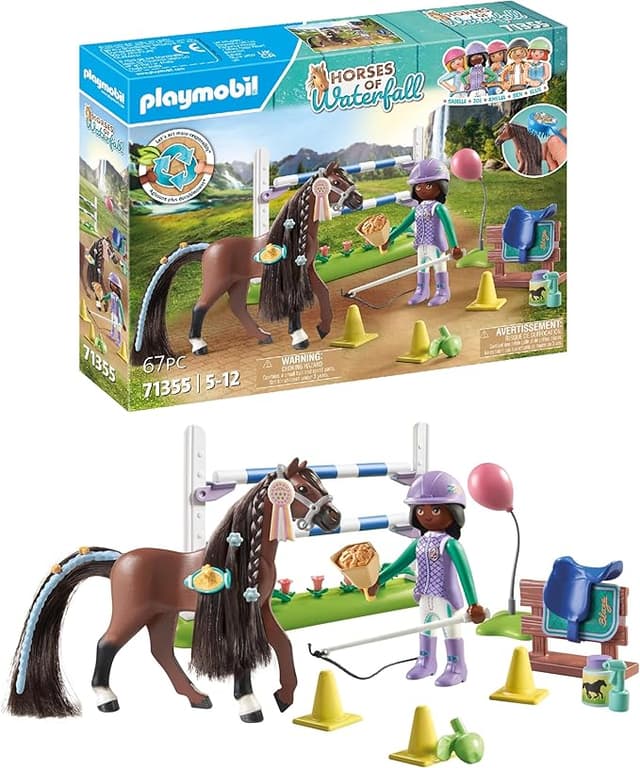 Detalle de PLAYMOBIL Horses of Waterfall 71355 🐴 Juego de caballos y entrenamiento
