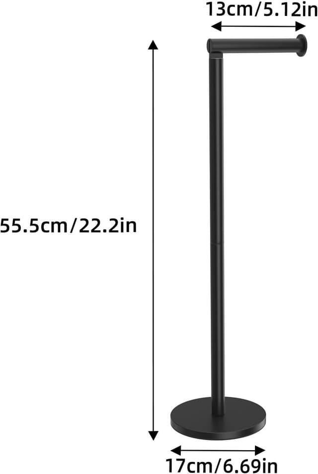 Thumbnail 5 de Stainless Steel Free-standing Toilet Roll Holder 🚽