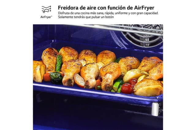 Detalle 1 de LG Instaview WSED7612S Horno 76 L A+ con freidora de aire 🍽