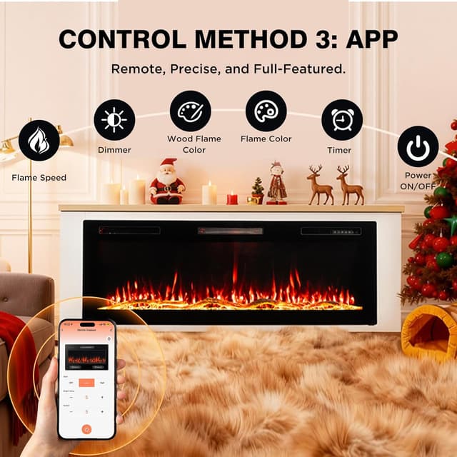 Thumbnail 4 de HOMAVO 50" Cheminée électrique 🏠