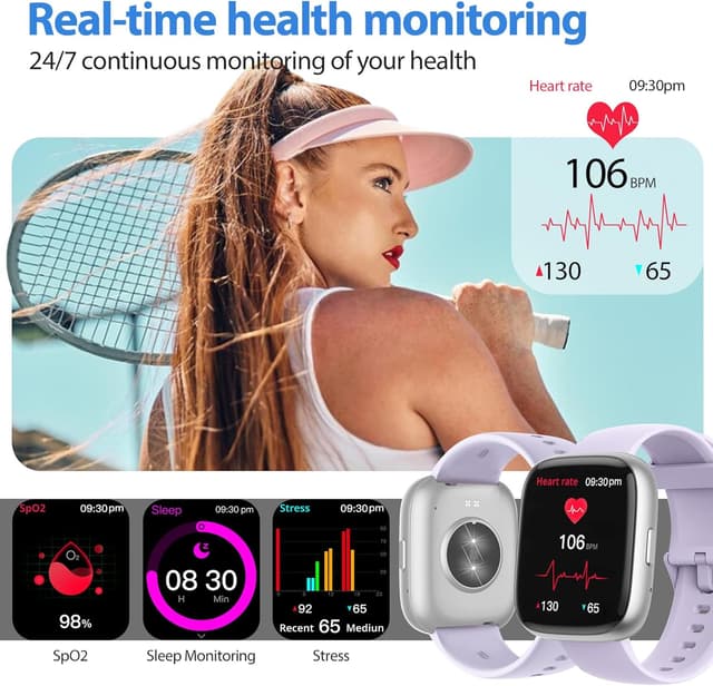 Thumbnail 4 de Reloj Inteligente Alexa 1,83 Pulgadas Morado para Android e iOS