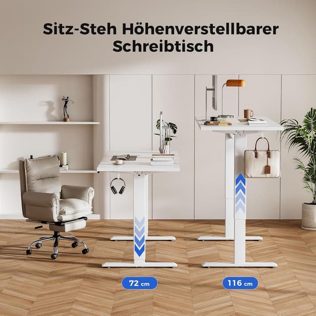 Detalle 2 de Agilestic Höhenverstellbarer Schreibtisch 120×60 cm, elektrisch