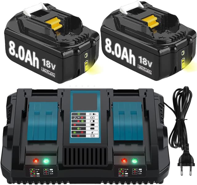 Detalle de 18V 8,0Ah Ersatzakku 2er Set für Makita