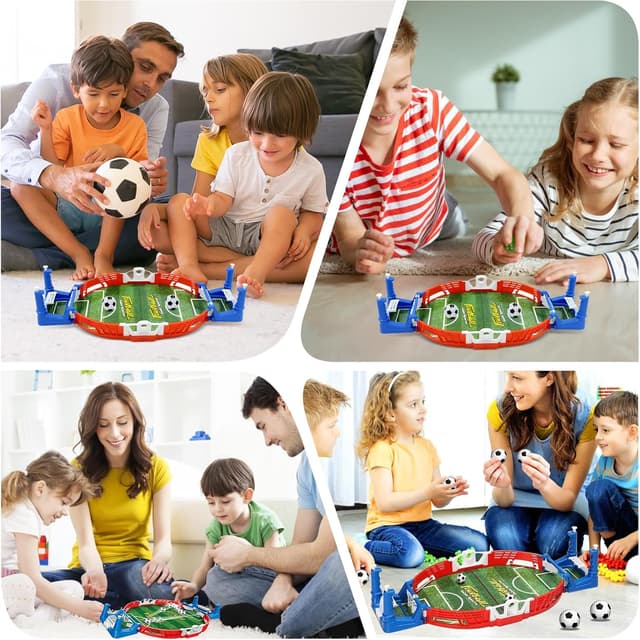 Detalle 2 de behone Baby Foot Enfant – mini baby-foot interactif parent-enfant avec 6 ballons