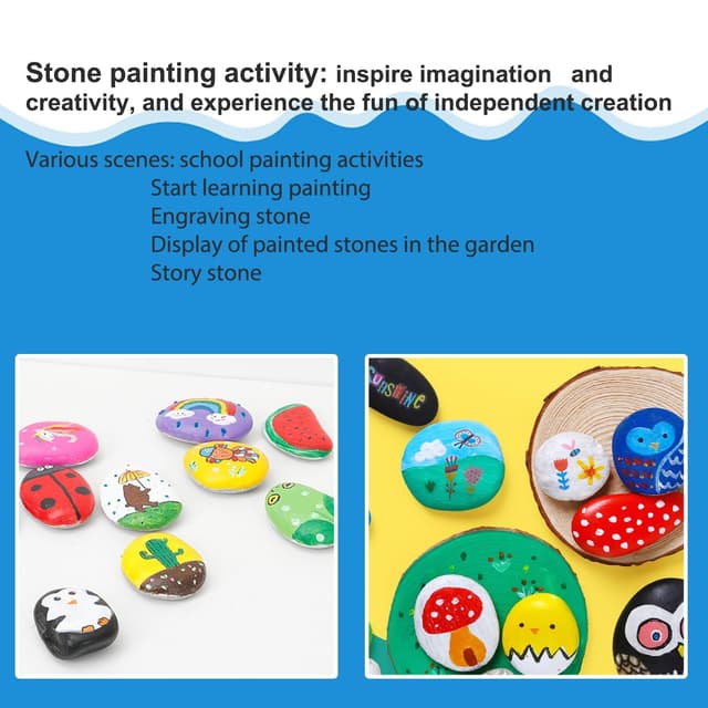 Thumbnail 5 de Hisredsun 16 flache Malsteine 5–8 cm für Mandala 🎨