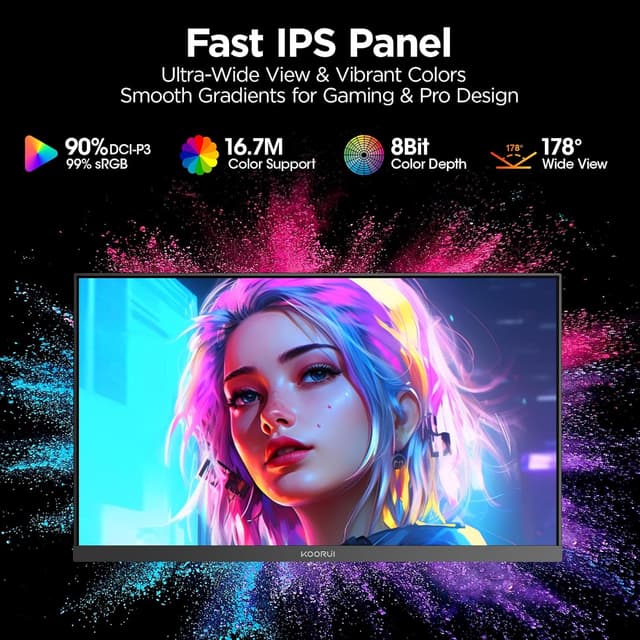 Detalle 2 de KOORUI G2511P 24.5" 200Hz gaming monitor