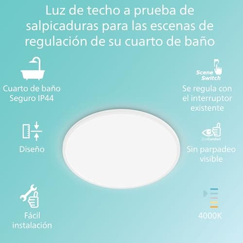 Detalle de Philips Superslim 15W lámpara LED techo regulable