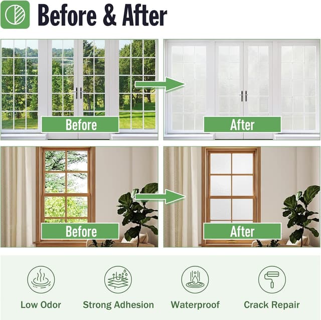 Detalle de DWIL Frosted Glass Paint (32oz) – Window Privacy Spray/Paint for Bathrooms, Kitchens & Doors