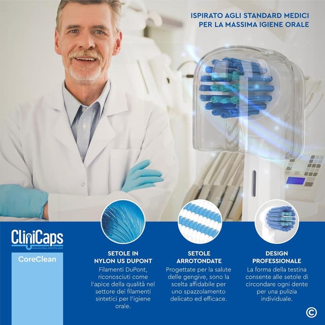 Thumbnail 5 de 8 Testine CliniCaps CoreClean per spazzolino elettrico