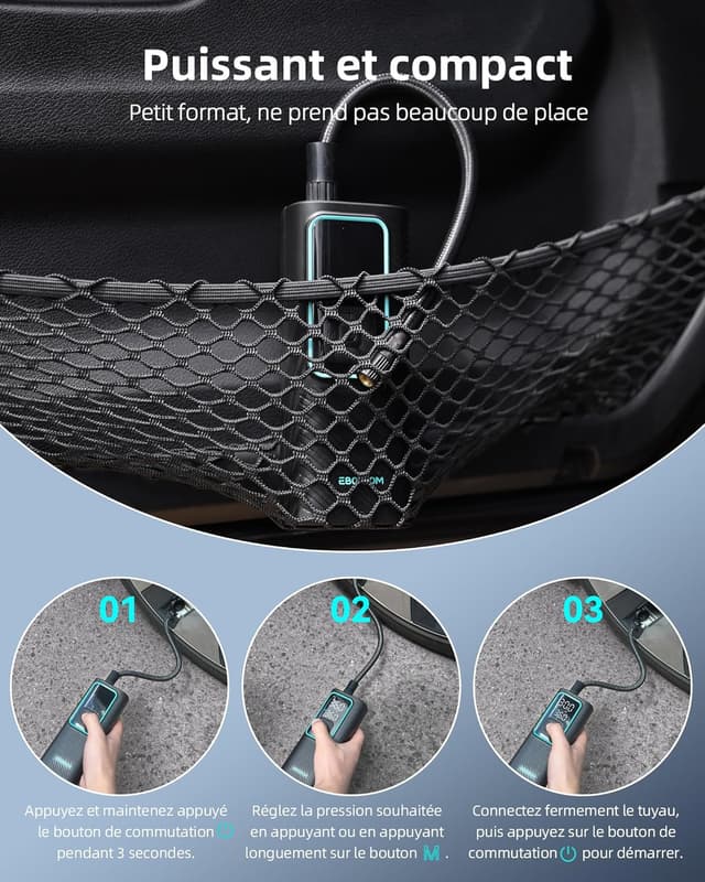 Thumbnail 6 de EBOSSOM Compresseur À Air Portatif 10,3Bar