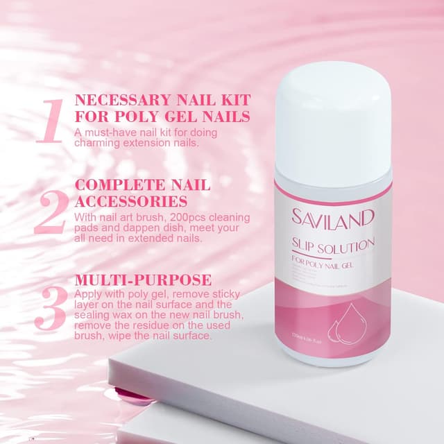 Thumbnail 4 de Saviland Poly Gel Slip Solution Kit 120 ml