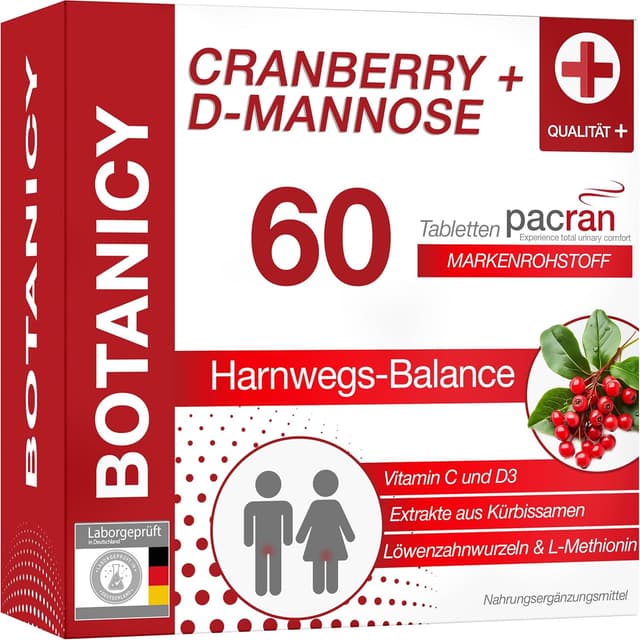 Detalle de BOTANICY Cranberry + D‑Mannose 60 Tabletten