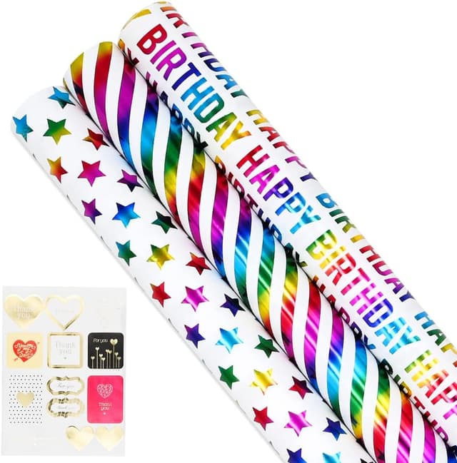 Detalle de DOJoykey Gift Wrapping Paper Roll 17in