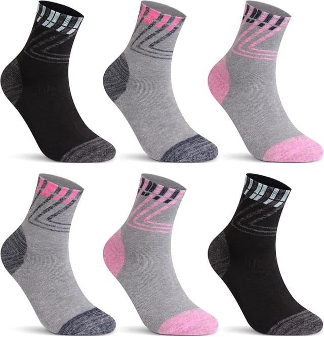 Detalle de L&K 6 paia calze da donna/calzini unisex in cotone comodo multicolore per l’inverno 92263