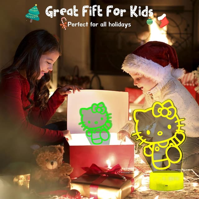 Thumbnail 6 de Eygerur Lampe Kitty, veilleuse 3D LED