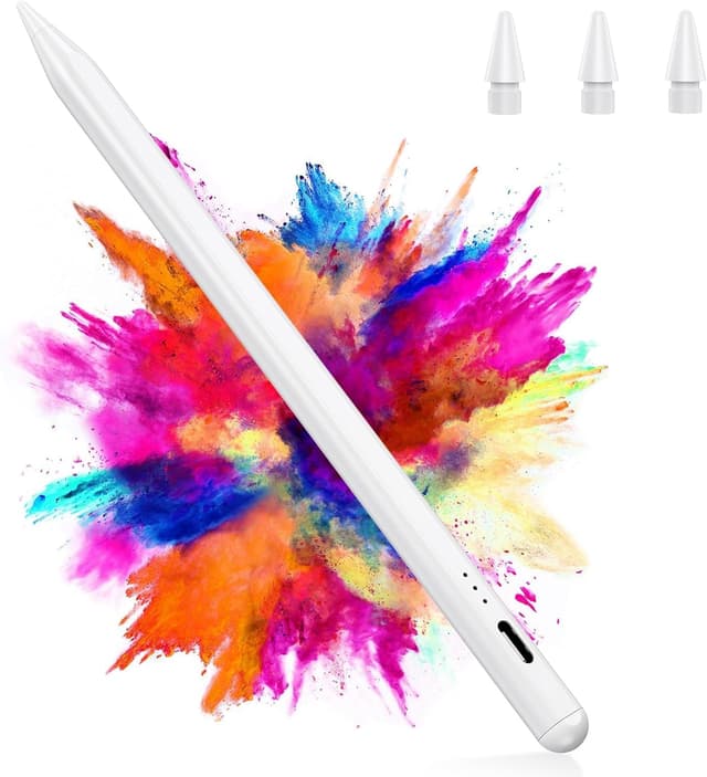 Detalle de Pencil for iPad 2018–2025 stylus with 15-minute fast charging, palm rejection & tilt sensitivity