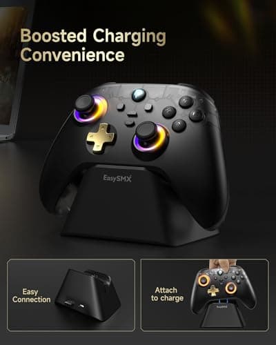 Detalle 2 de EasySMX D05 Mando Inalámbrico con Base de Carga