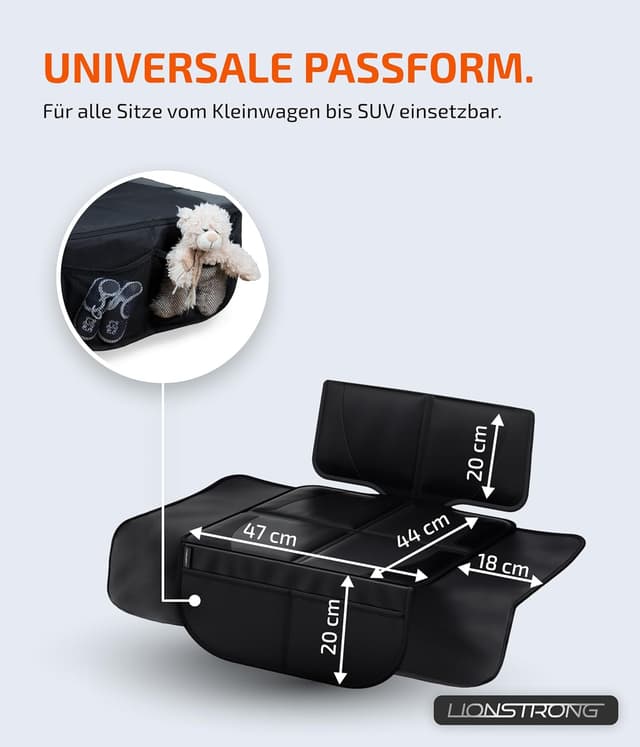 Thumbnail 6 de LIONSTRONG Kindersitzunterlage XL Schutz, Schwarz