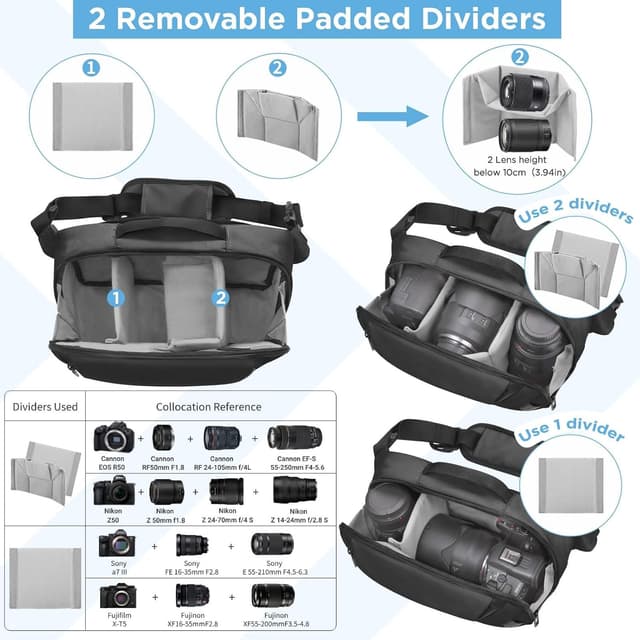 Detalle 2 de TAAOKA DSLR Kameratasche mit Stativhalterung