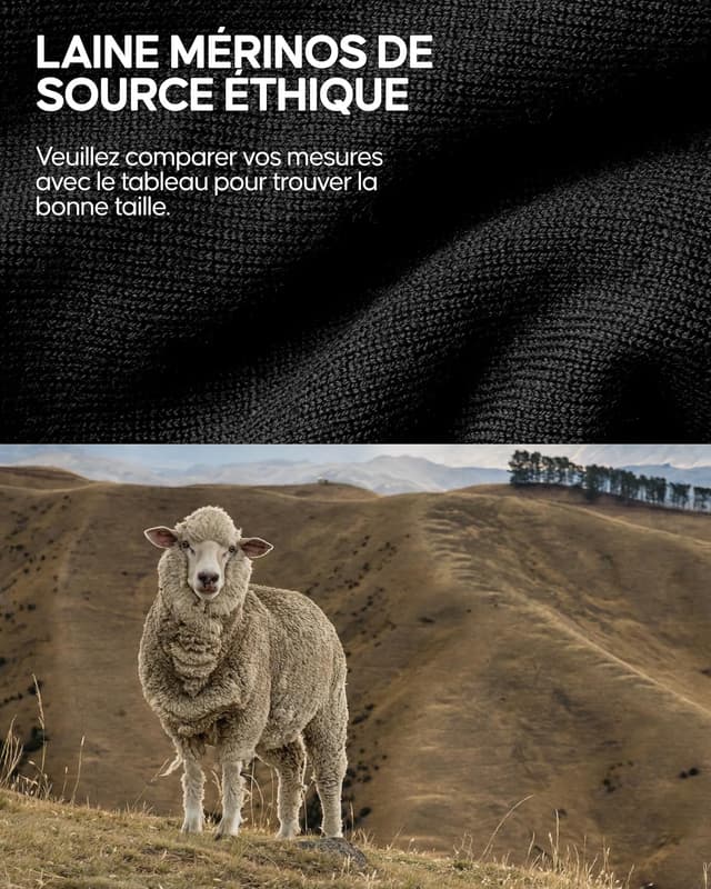 Detalle 2 de Danish Endurance Leggings thermiques en laine mérinos pour hommes (avec ou sans braguette)