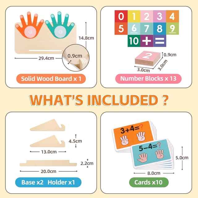 Detalle 2 de wotoyd Jouet Montessori maths en bois 3 ans