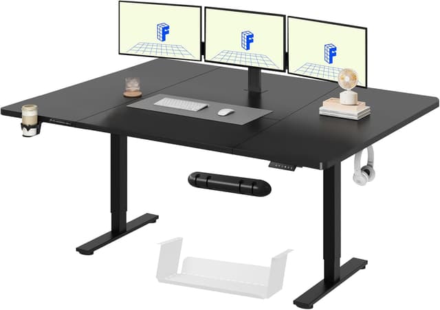 Thumbnail 6 de FLEXISPOT Scrivania regolabile in altezza 120 x 60 cm con piano intero e anti-ostacoli (nero)