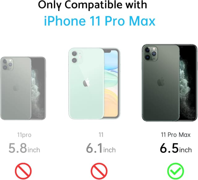 Thumbnail 6 de Anqrp Matt Zero Serie Hülle für iPhone 11 Pro Max – dünn, stoßfest & kratzresistent, dunkelblau