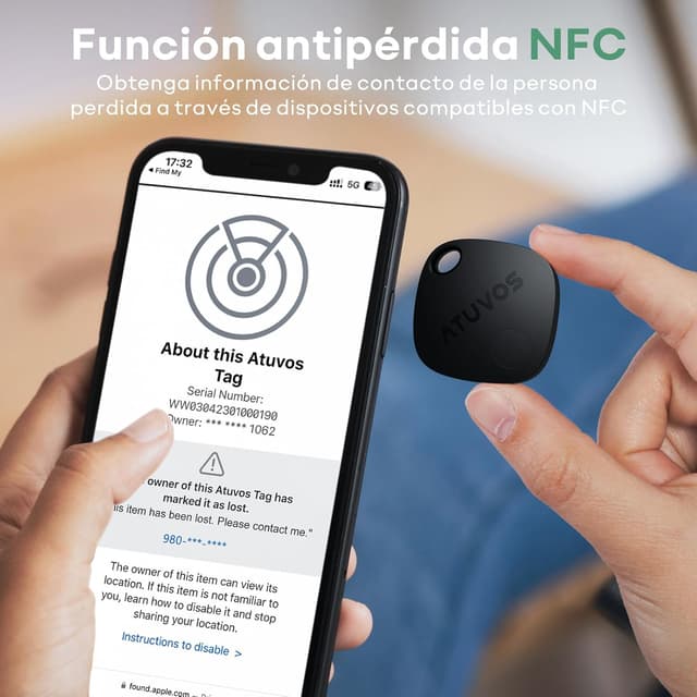 Thumbnail 6 de ATUVOS Air Tag Smart Tracker 4 Pack 🔍 Localiza tus objetos