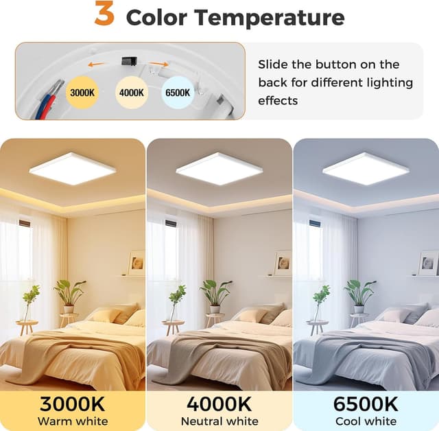 Detalle de slochi LED Deckenleuchte 18 W, 22 cm