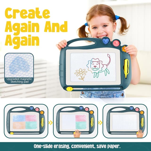 Detalle 2 de Daisiki Magnetic Drawing Board for Toddlers