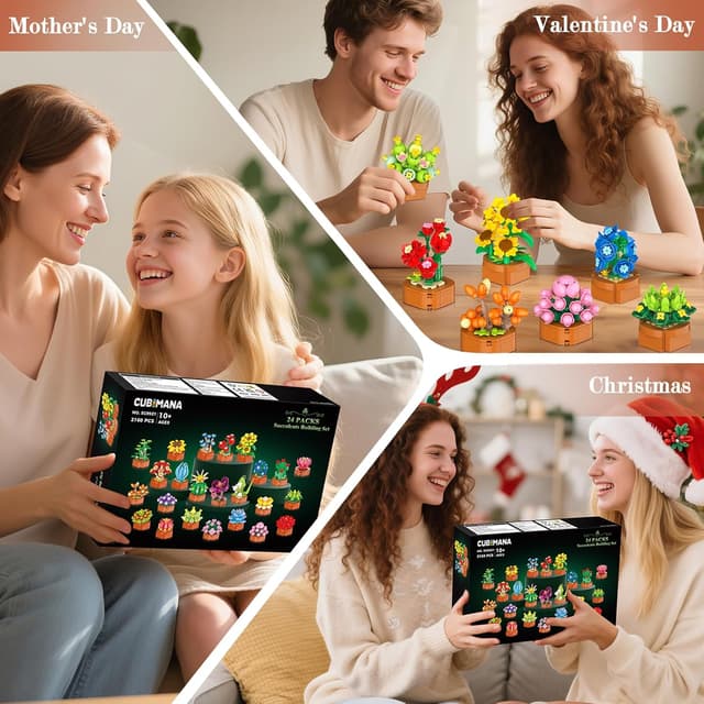 Thumbnail 6 de 24 Blumen Sukkulenten 3,6MM Mini Bausatz