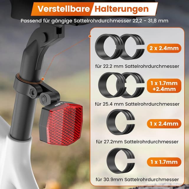 Detalle de Tavaler Airtag Fahrradhalterung 22,2-31,8 mm