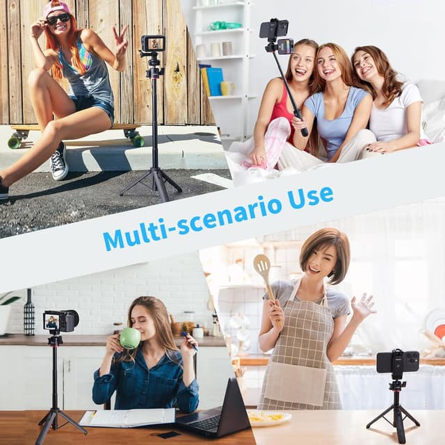 Detalle de ULANZI MT-73 Mini Kamera-Stativ (54 cm) mit 1/4" Schraube und Cold-Shoe – Reise- & Pocket-Dreibeinstativ