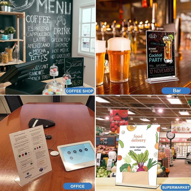 Detalle 1 de Acrylic A5 sign holder 6 pack by ROSSHINE