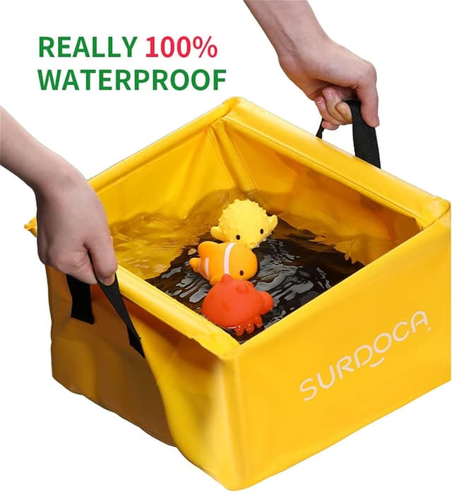 Detalle 2 de SURDOCA Waterproof Foldable Car Boot Organiser (18L) – car boot storage box for camping, picnic & fishing