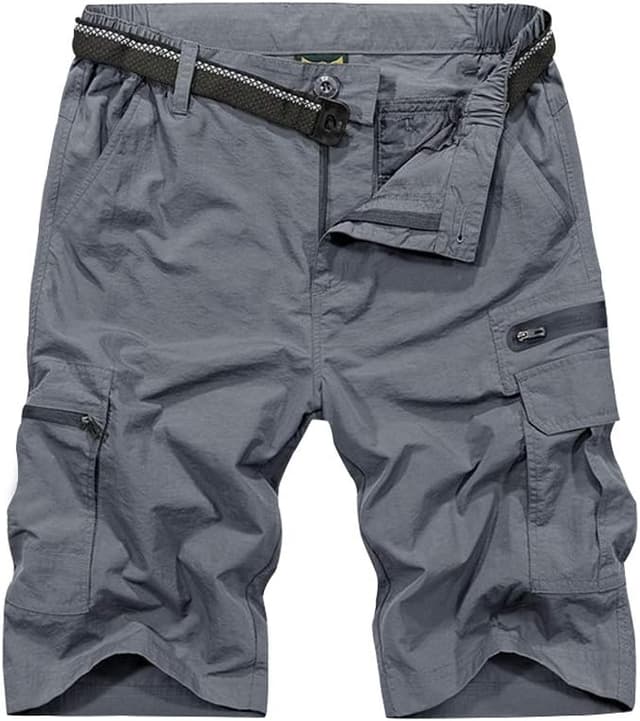 Detalle de Jessie Kidden Men’s Outdoor Casual Expandable Waist Quick-Dry Fishing & Hiking Shorts