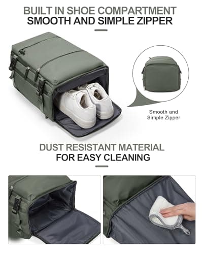 Detalle de BJLFS mochila de cabina 40x30x20 para Ryanair (40×30×20) con compartimento acolchado para portátil y tejido impermeable