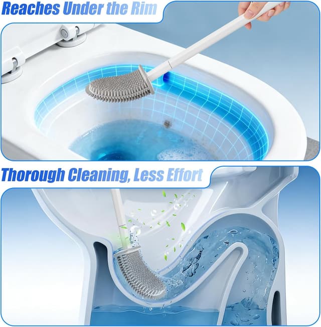 Detalle de Toilet Brush 2 Pack Silicone Set with Holders 🧻