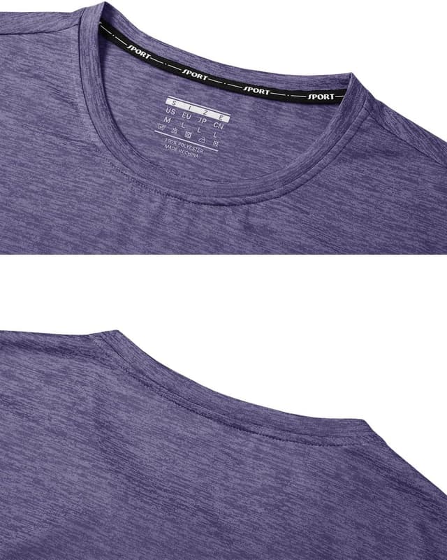 Detalle de KEFITEVD ladies short sleeve sport top with quick-dry polyester and reflective trims