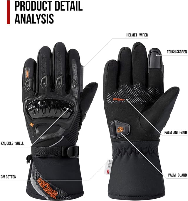 Thumbnail 3 de IRON JIA'S Gants Moto Hiver Homologués Level 1 KP XL