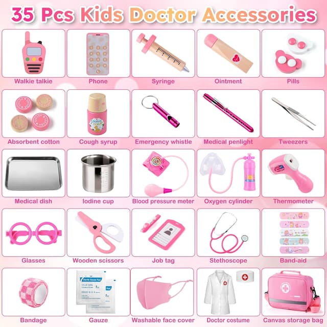 Thumbnail 5 de Sundaymot Doctor Kit 34 Pieces for Toddlers