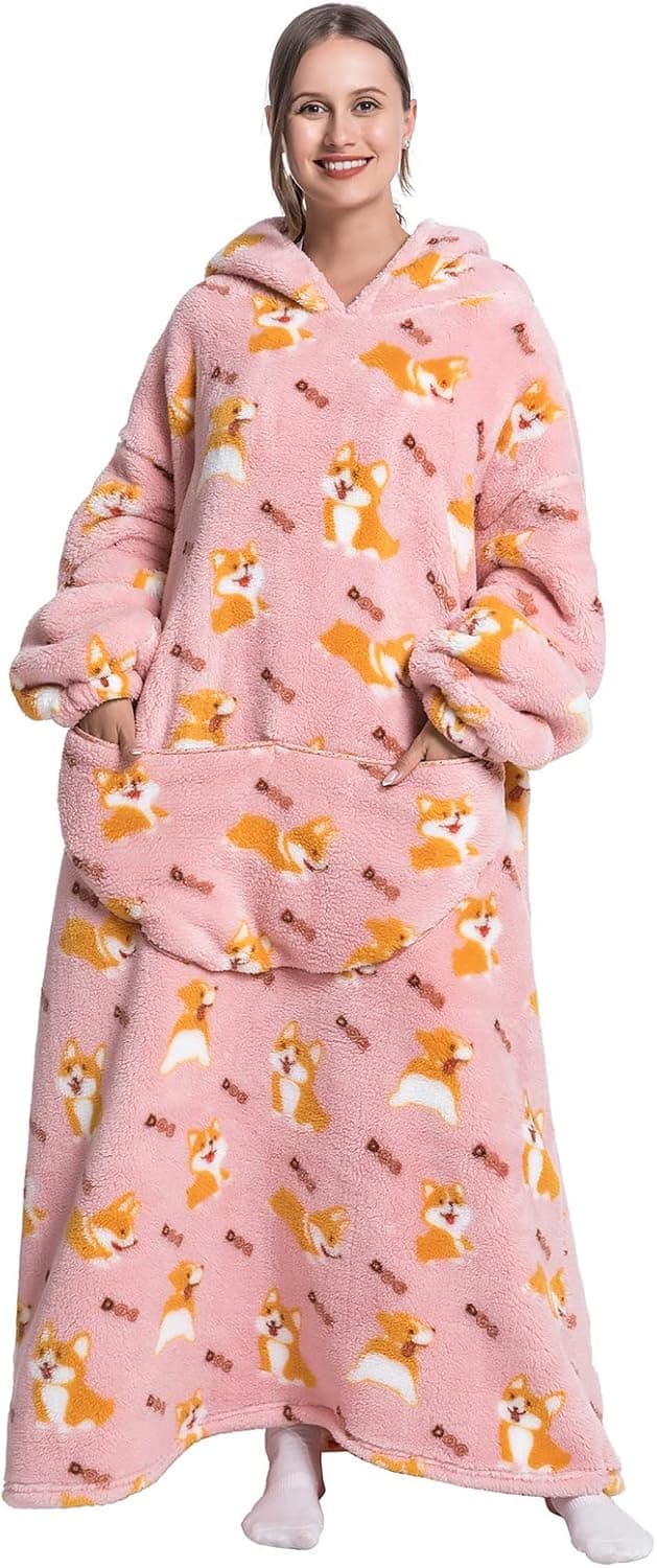 Thumbnail 4 de Seogva Extra Long Wearable Blanket Hoodie Oversized sweatshirt for unisex use