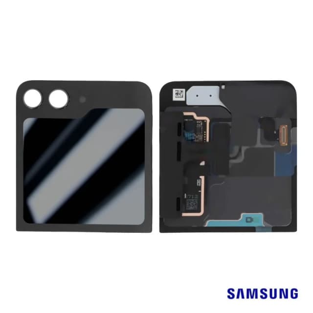Detalle de Pantalla externa oficial Samsung Z Flip 5 chasis táctil negro