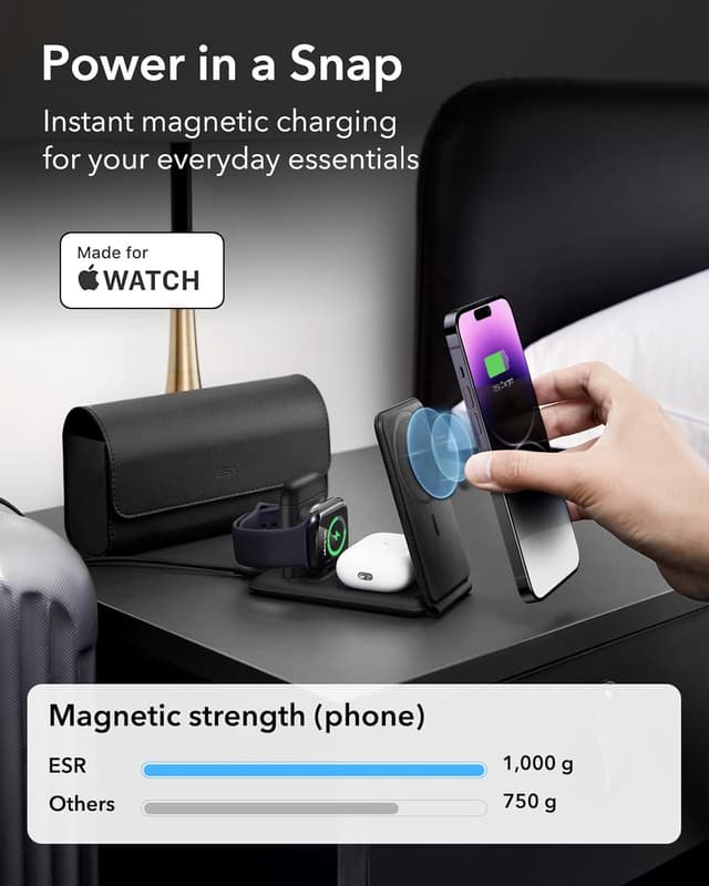 Thumbnail 7 de ESR Cargador 3 en 1 para Apple ⚡️ Carga Rápida y Multiuso