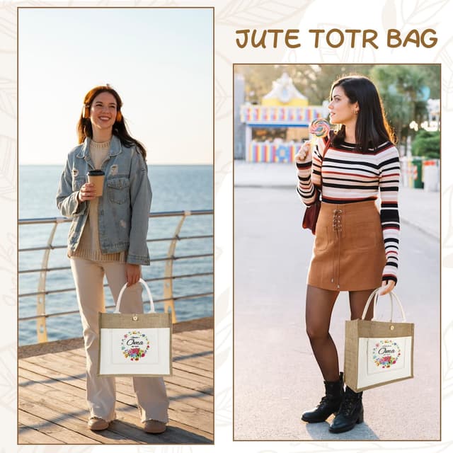 Thumbnail 5 de Anicy Jutebeutel Personalisiert 35x30x14 cm