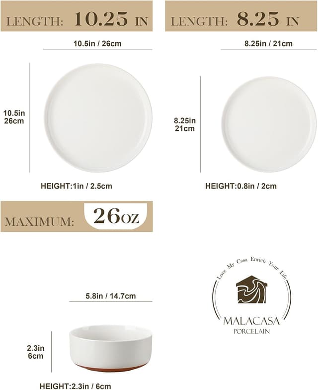 Detalle 2 de MALACASA TARA 24-Piece Dinnerware Set 🍽